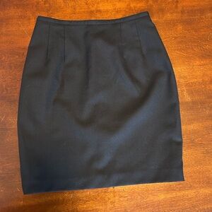 Harve Benard Wool Pencil Skirt Navy Blue Classic Office Wear Sz 8